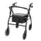 Lightweight Aluminum Rollator Walker With Curved Back Seat Adjustable Height 2