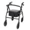 Lightweight Aluminum Rollator Walker With Curved Back Seat Adjustable Height 2