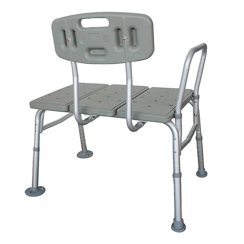 Wheelchair Shower Transfer Bench With Hand Rail Adjustable Bath Seat For Easy Mobility 2