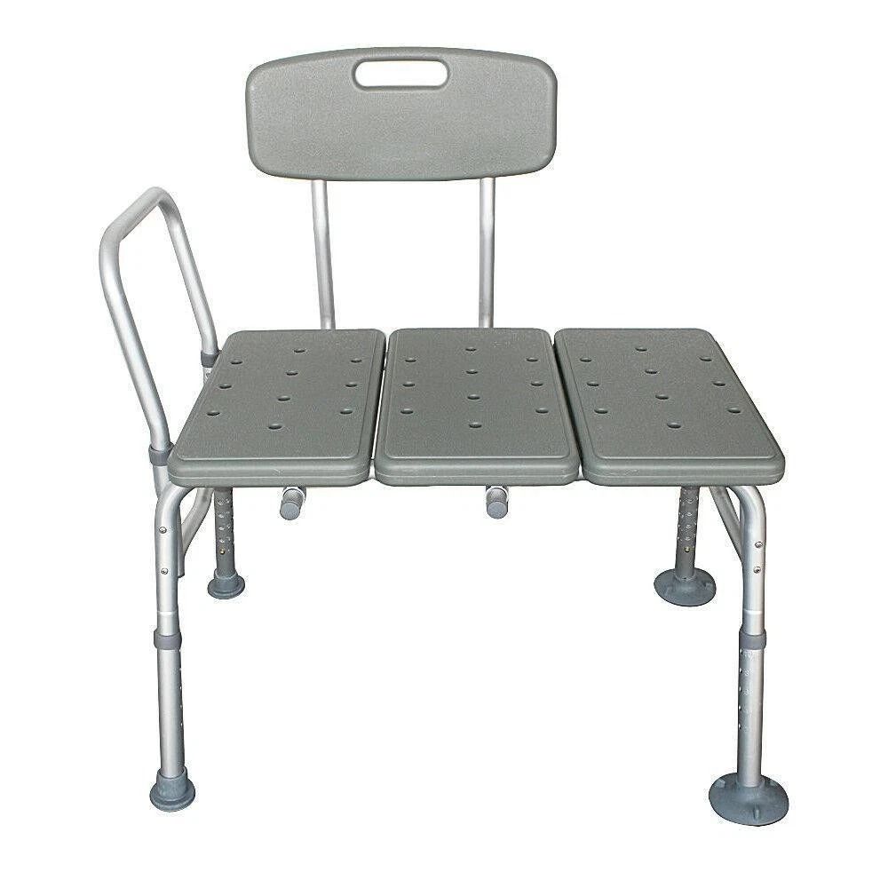 Wheelchair Shower Transfer Bench With Hand Rail Adjustable Bath Seat For Easy Mobility 0