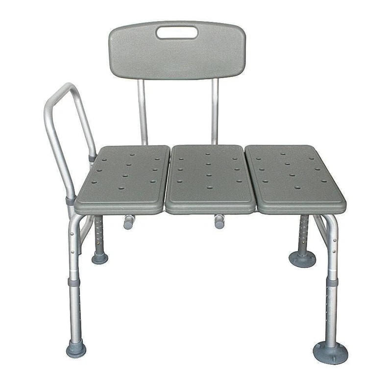 Wheelchair Shower Transfer Bench With Hand Rail Adjustable Bath Seat For Easy Mobility 0