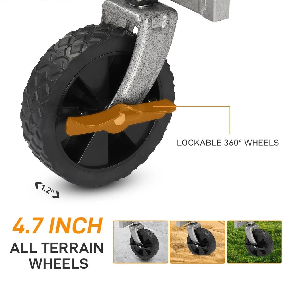 Folding Beach Cart Collapsible Utility Garden Shopping Cart 6