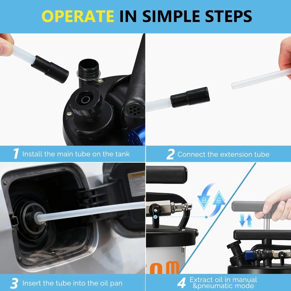 Fluid Extractor Pump Manual Oil Change Tool With Hoses 5