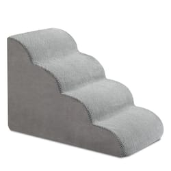 pet stairs memory foam ladder for dogs and cats – non-slip, easy climb, removable cover