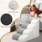 Pet Stairs Memory Foam Ladder For Dogs And Cats NonSlip Easy Climb Removable Cover 9