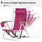 Portable Folding Beach Chair With Cup Holder Backpack Design 1