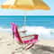 Portable Folding Beach Chair With Cup Holder Backpack Design 3