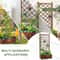 Wood Planter Raised Garden Bed With Trellis Outdoor Garden Box For Climbing Plants And Vegetables 2