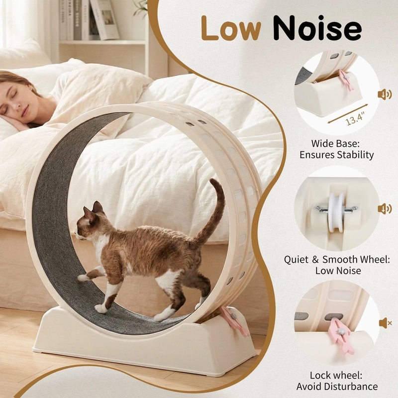 Large Cat Exercise Wheel With Lock Cat Treadmill For Indoor Play 1