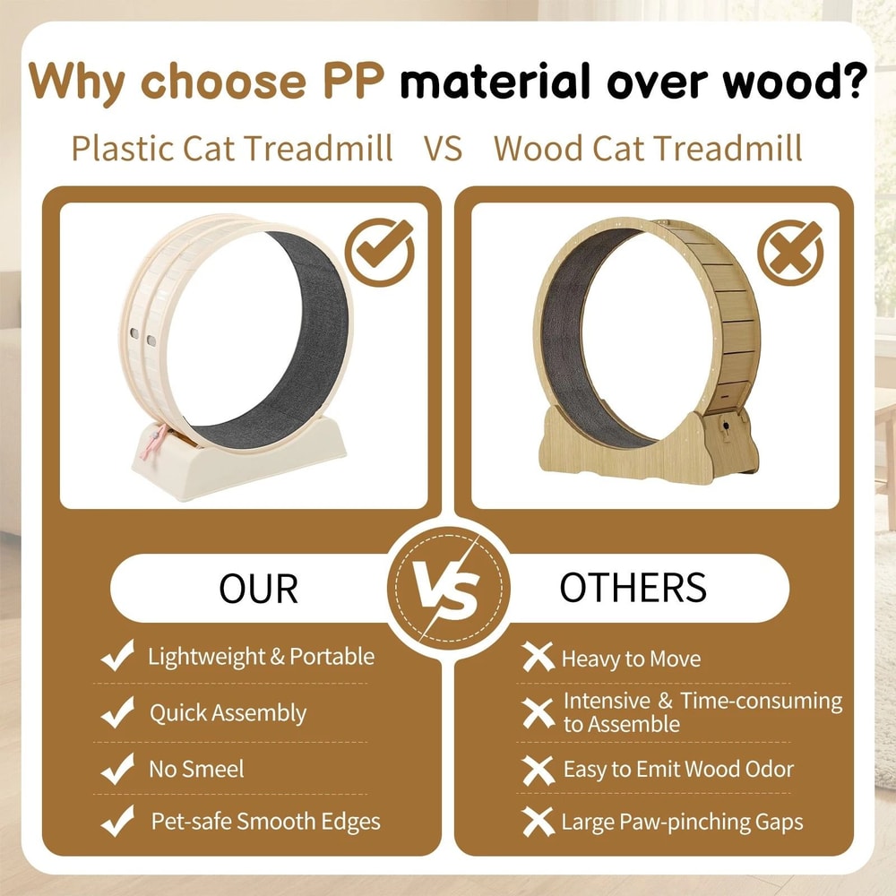 Large Cat Exercise Wheel With Lock Cat Treadmill For Indoor Play 4