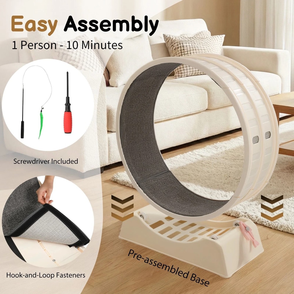 Large Cat Exercise Wheel With Lock Cat Treadmill For Indoor Play 6