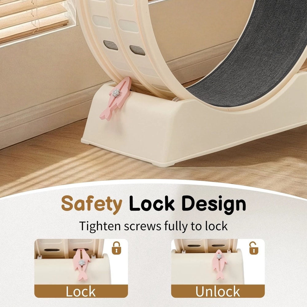 Large Cat Exercise Wheel With Lock Cat Treadmill For Indoor Play 8