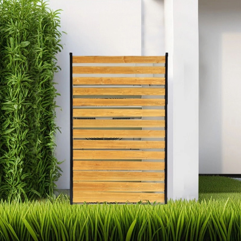 Divided Style Splicing Plain Fir Wooden Fence Outdoor Garden Panel 0