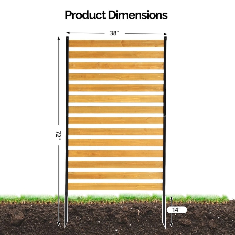 Divided Style Splicing Plain Fir Wooden Fence Outdoor Garden Panel 3