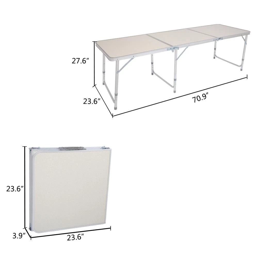 Portable Aluminum Alloy Folding Camping Table For Indoor Outdoor Use Compact Durable 4