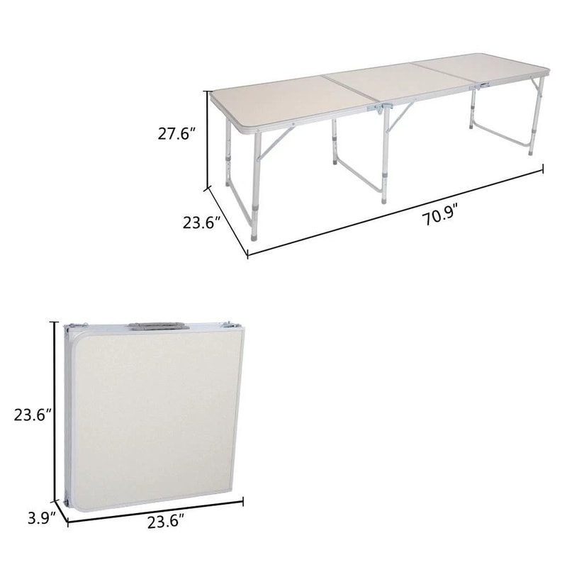 Portable Aluminum Alloy Folding Camping Table For Indoor Outdoor Use Compact Durable 4