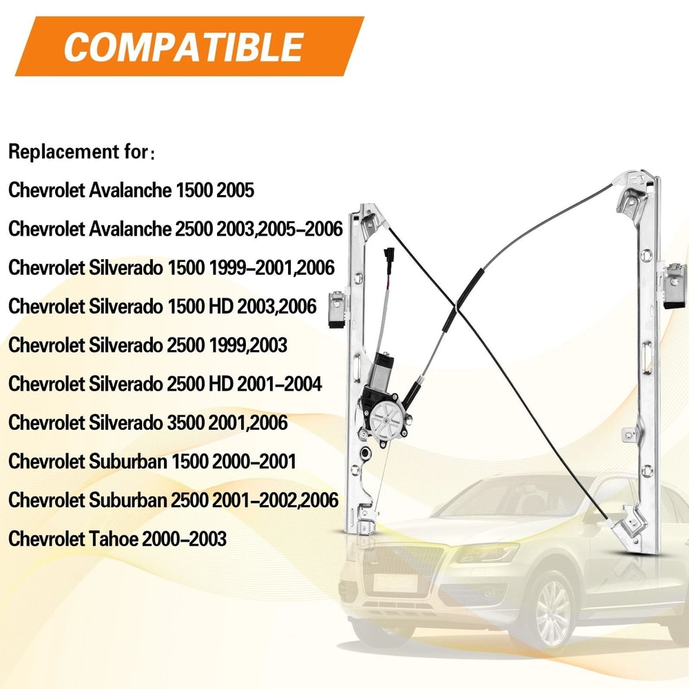 Front Driver Left Window Regulator And Motor 3