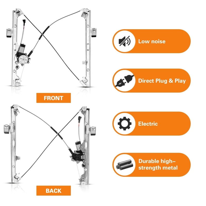 Front Driver Left Window Regulator And Motor 6