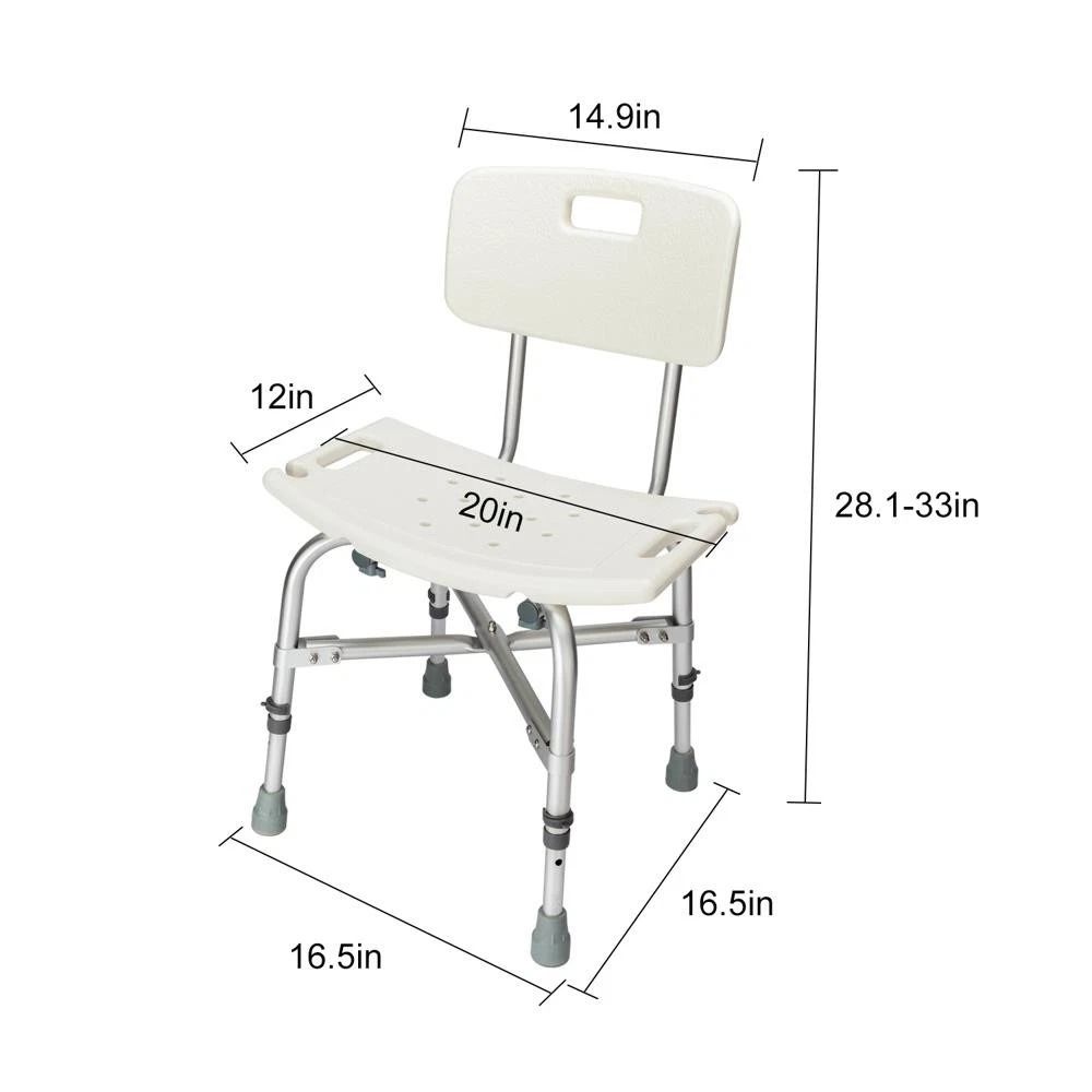 Adjustable Bathtub Shower Seat Chair With Back Support 5