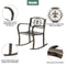 Heavy Duty Metal Double Rocking Chair For Outdoor Patio Garden Glider Bench 2