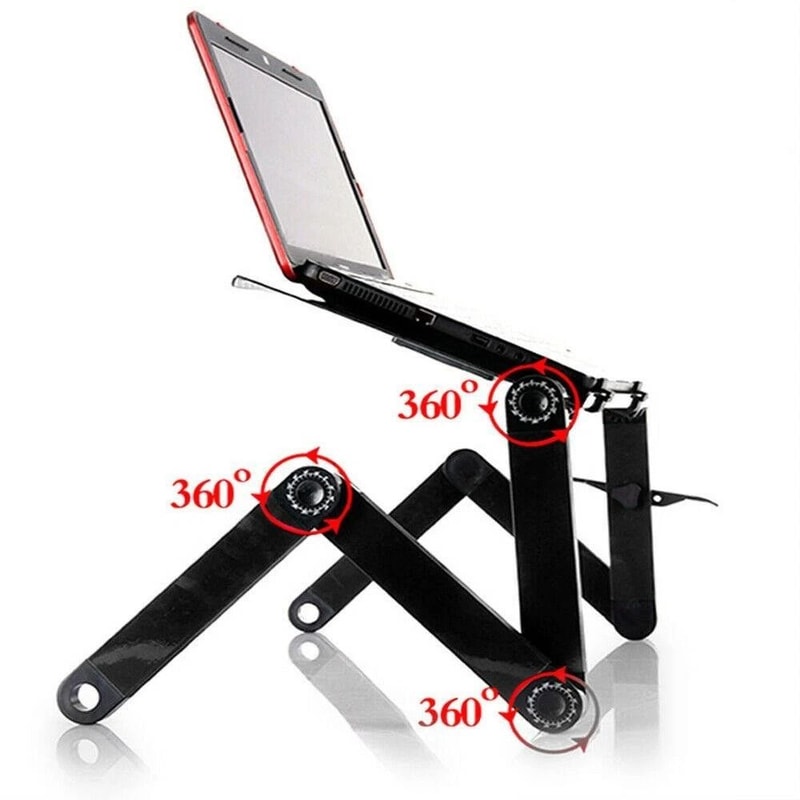 Adjustable Laptop Desk With Cooling Fan Folding Sofa Table Bed Tray Ergonomic PC Stand 4