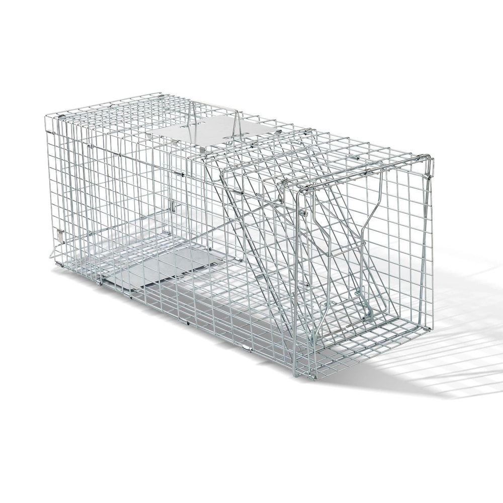 Humane Live Animal Cage Trap For Rodents Raccoons Durable Iron Door Design 7