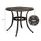 Cast Patio Bistro Table With Umbrella Hole Durable Outdoor Dining Table For Garden Patio 1