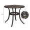 Cast Patio Bistro Table With Umbrella Hole Durable Outdoor Dining Table For Garden Patio 1