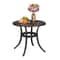 Cast Patio Bistro Table With Umbrella Hole Durable Outdoor Dining Table For Garden Patio 4