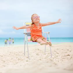 portable folding beach chair with high back and breathable fabric, lightweight, perfect for camping & outdoor relaxation