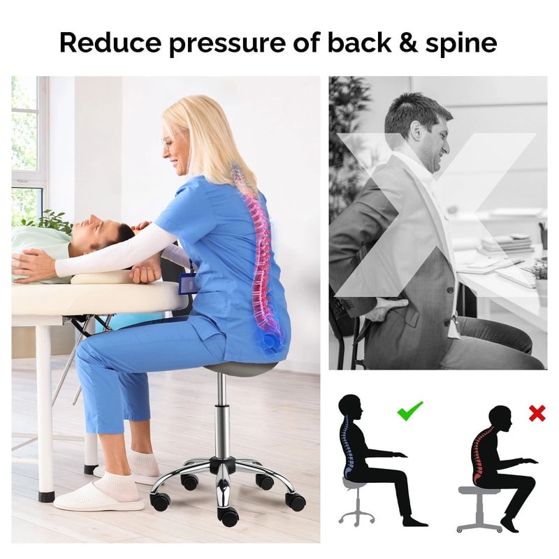 Adjustable Saddle Stool Rolling Chair Hydraulic Stylist Cutting Stool For Salon Office Use 1