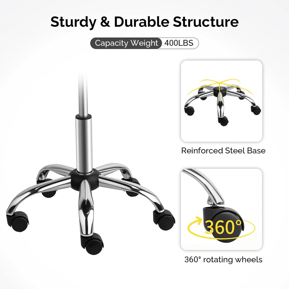 Adjustable Saddle Stool Rolling Chair Hydraulic Stylist Cutting Stool For Salon Office Use 4