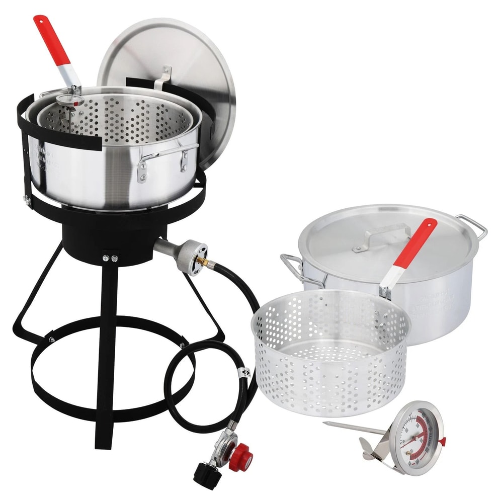 Aluminum Fryer Strainer Basket Pot For Fish Fry Chicken Wings 7