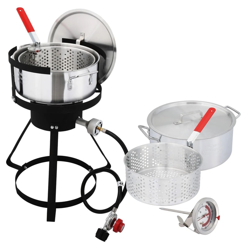 Aluminum Fryer Strainer Basket Pot For Fish Fry Chicken Wings 7