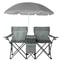 Folding Beach Chair With Portable Umbrella Set Durable Patio Outdoor Furniture For Relaxation 5