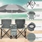 Folding Beach Chair With Portable Umbrella Set Durable Patio Outdoor Furniture For Relaxation 1