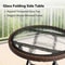 Foldable Round Patio Table Small Wicker Garden Table For Outdoor Indoor Use 5