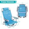 Heavy Duty Folding Reclining Chair For Beach Camping Outdoor Activities Aluminum Frame 6