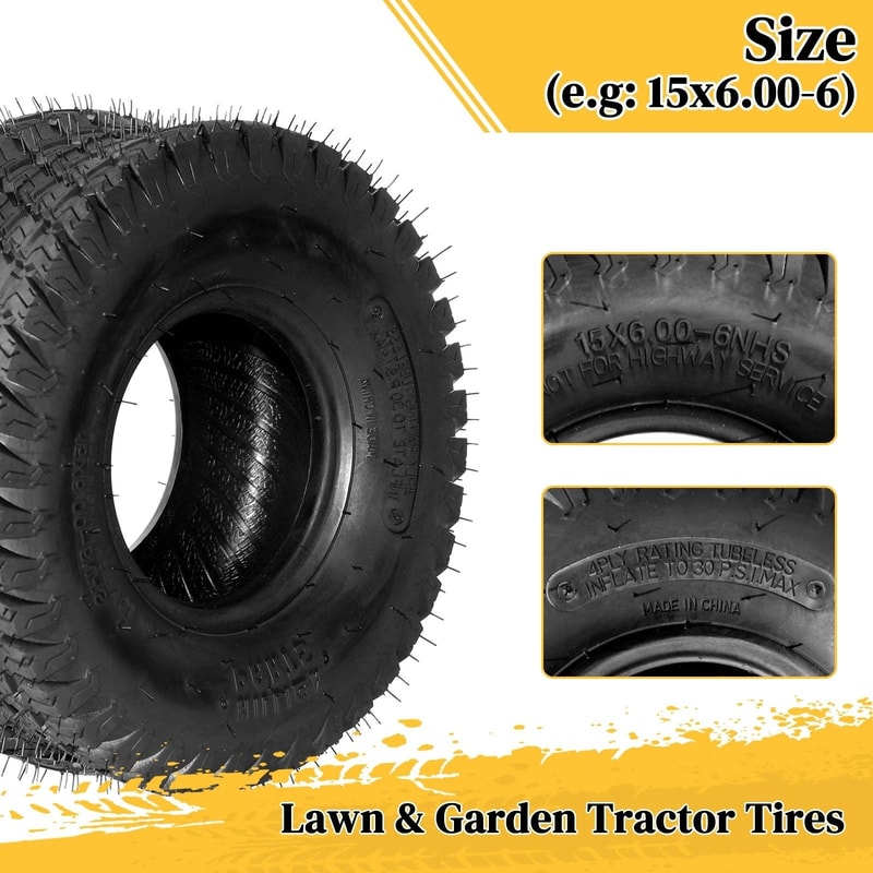Riding Lawn Mower Garden Tractor Turf Tires 4