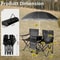 Folding Beach Chair With Portable Umbrella Set Outdoor Patio Furniture For Relaxation And Comfort 5