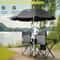 Folding Beach Chair With Portable Umbrella Set Outdoor Patio Furniture For Relaxation And Comfort 2