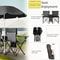 Folding Beach Chair With Portable Umbrella Set Outdoor Patio Furniture For Relaxation And Comfort 4