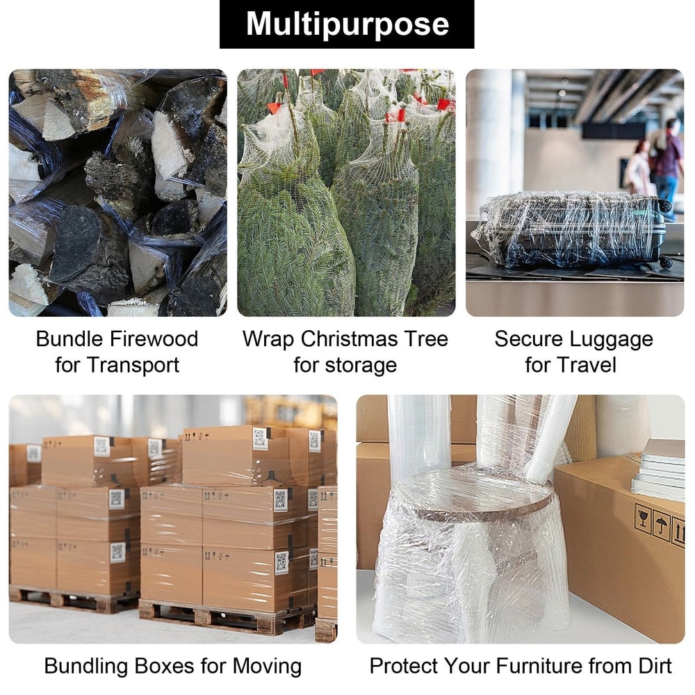 Industrial Stretch Wrap Tear Resistant Moving Supplies With Handles 6