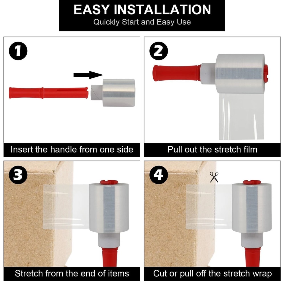 Industrial Stretch Wrap Tear Resistant Moving Supplies With Handles 7