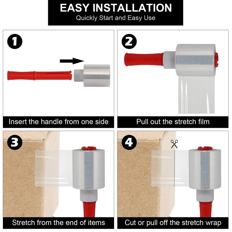 Industrial Stretch Wrap Tear Resistant Moving Supplies With Handles 7