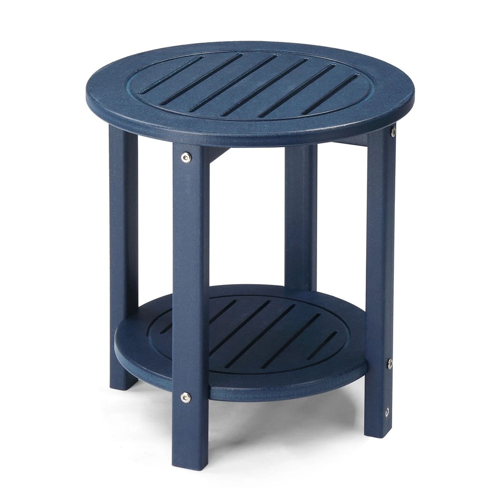 WeatherResistant Round Outdoor Side Table Durable End Table 1
