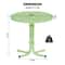 Portable Green Outdoor Iron Side Table With LShaped Legs For Patio Garden 2