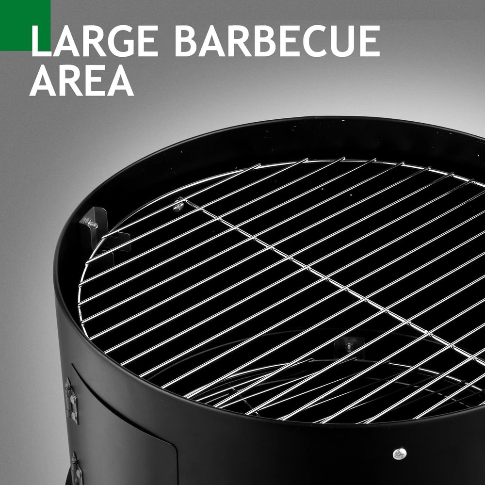 Portable Charcoal BBQ Smoker Grill For Outdoor Camping Round Barbecue 5