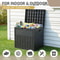 Outdoor Deck Storage Box With Lockable Lid Durable Weatherproof Garden Tool Organizer 7