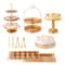 Gold Cake Stand Tower Set Elegant Serving Platters For Weddings Durable Metal 6